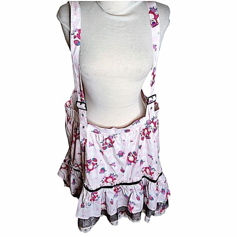 Hot Topic Pink Bear & Strawberry buckle Skirt-all Plus Size 2 New